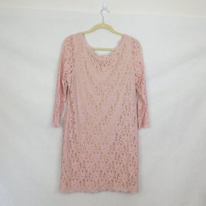 Eliza J Pink Lace Dress Size 16